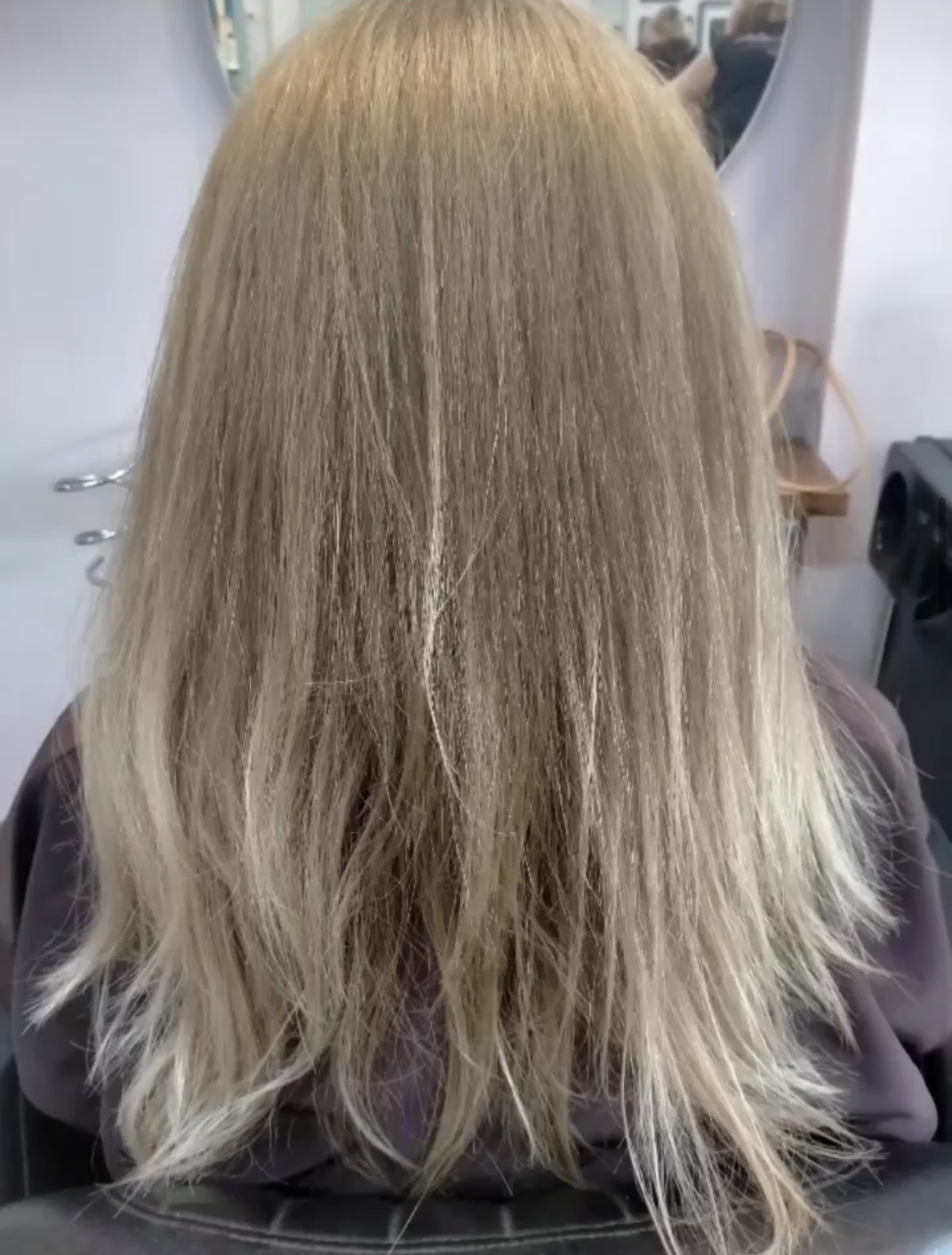 Antes — pelo sin tratar